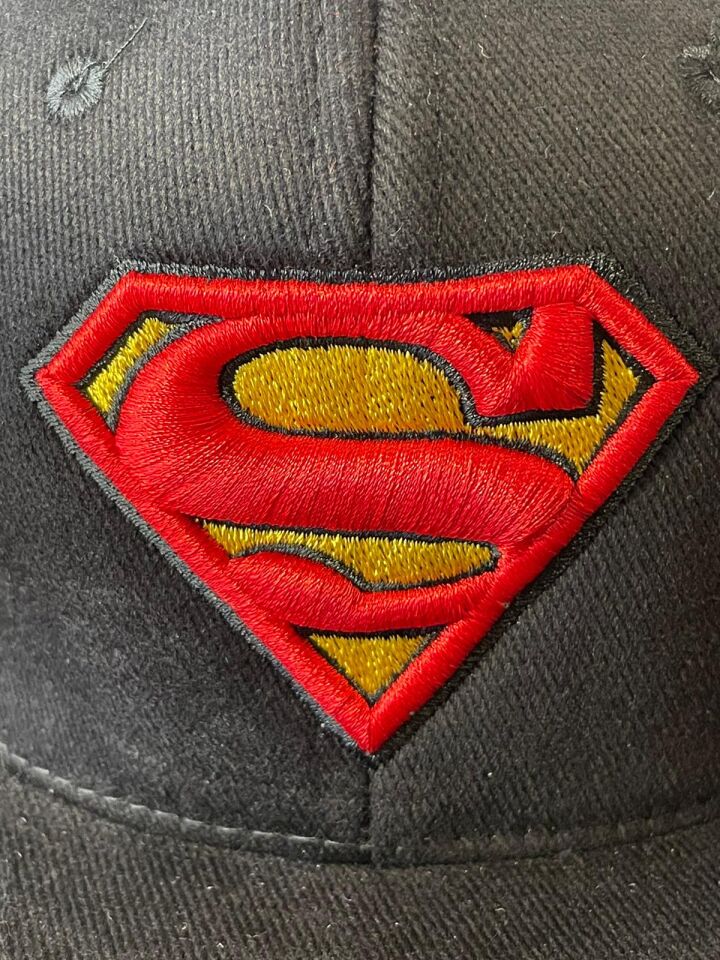 Superman Nakışlı Siyah Hip Hop Snapback Rapper Cap Şapka