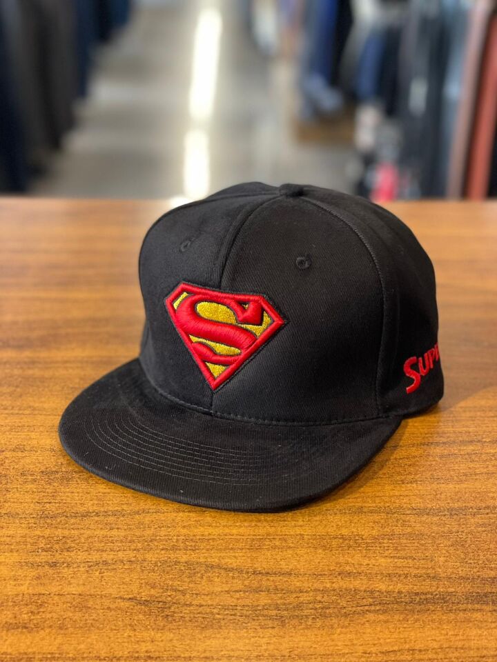 Hamze Superman Nakışlı  Hip Hop Snapback Rapper Basket Cap Şapka