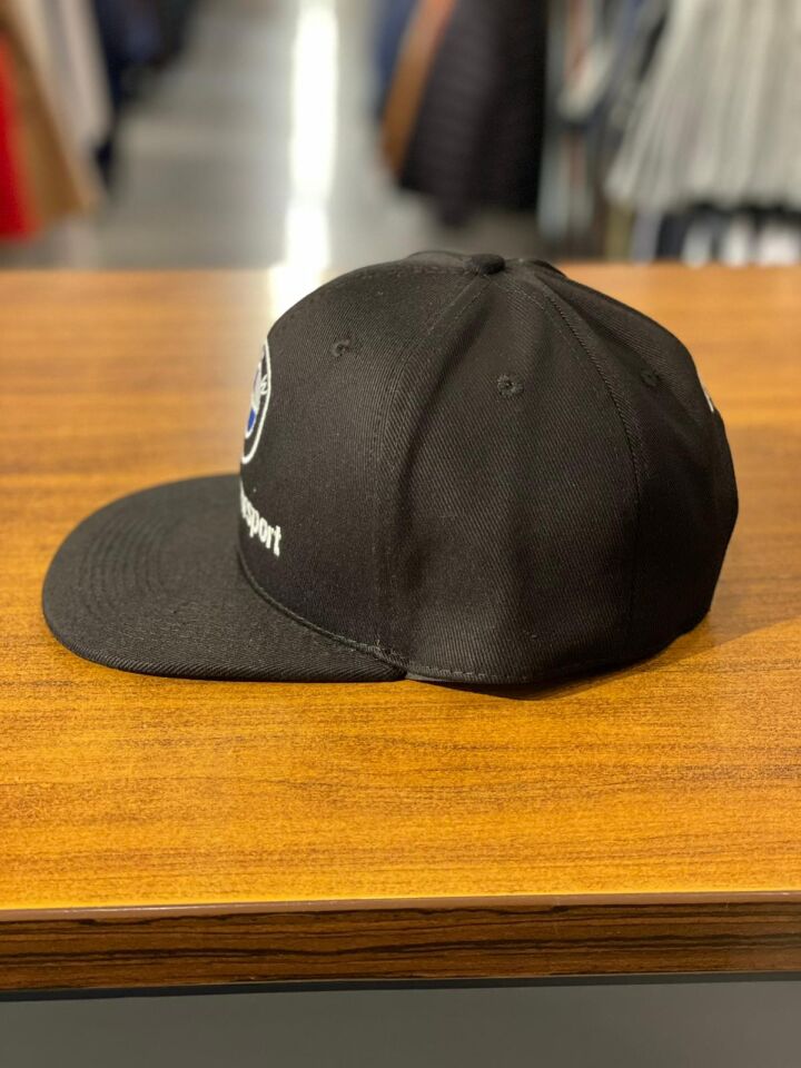 Hamze Bmw Motorsport Nakışlı  Siyah Renk Hip Hop Snapback Rapper Basket Cap Şapka