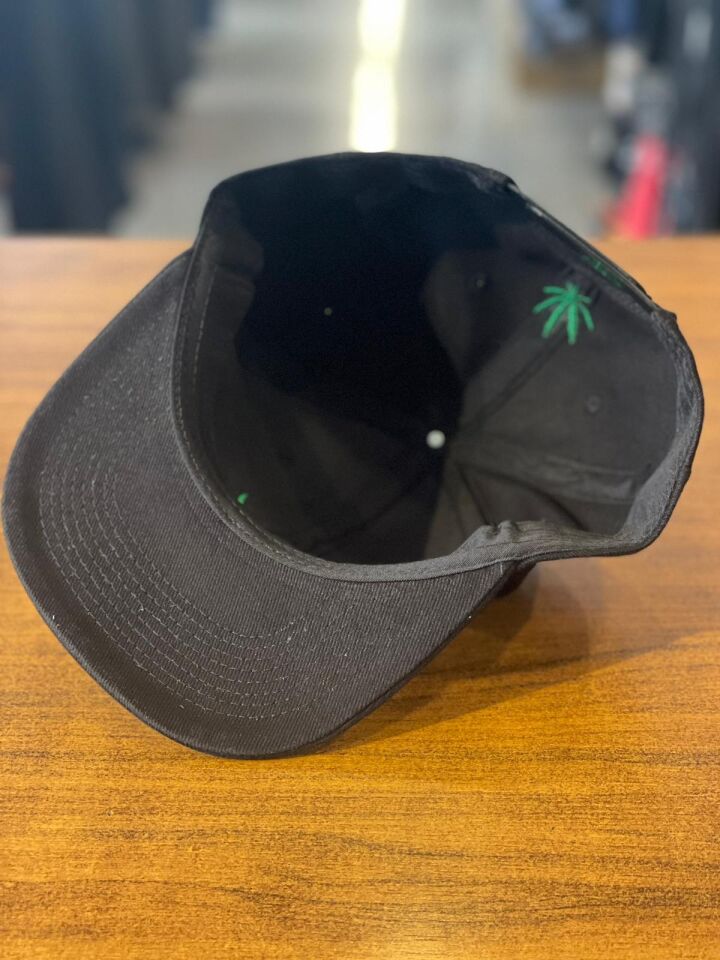 Hamze Marijuana Nakışlı Siyah Renk  Hip Hop Snapback Rapper Basket Cap Şapka