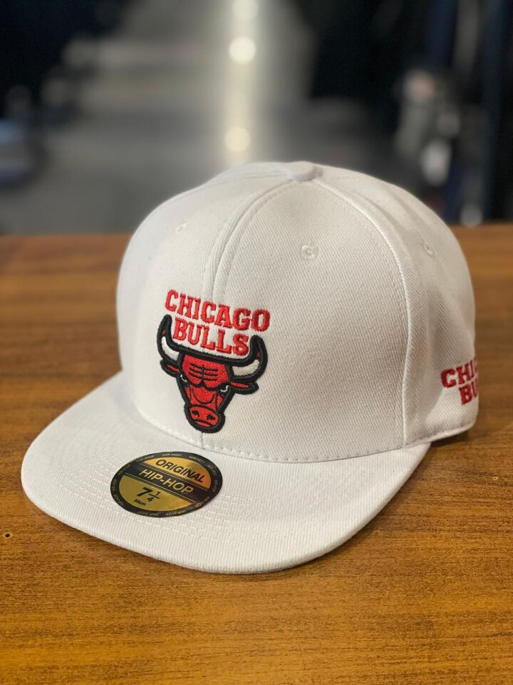 Hamze Chicago Bulls Nakışlı  Pamuklu Hip Hop Snapback Rapper Basket Cap Şapka