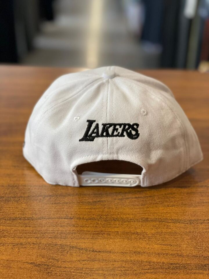 Hamze La Lakers Nakışlı Unisex Hip Hop Snapback Rapper Basket Cap Şapka