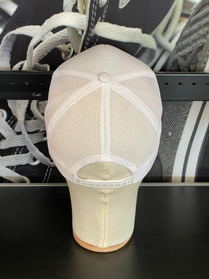 Hamze Basic Düz Fileli Beyaz Renk Yazlık Cap Şapka