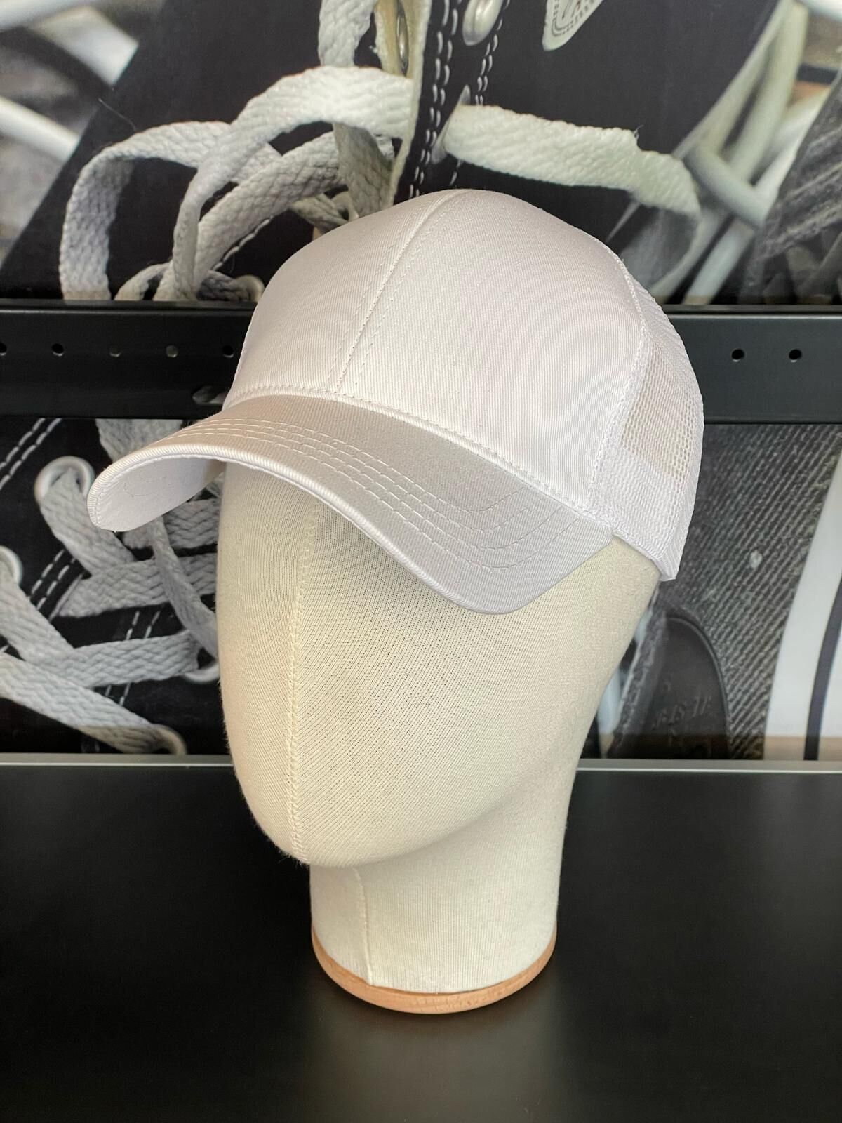 Hamze Basic Düz Fileli Beyaz Renk Yazlık Cap Şapka