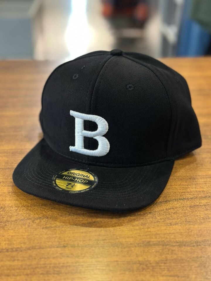 Hamze B Logo Nakışlı Siyah Renk Hip Hop Snapback Rapper Basket Cap Şapka