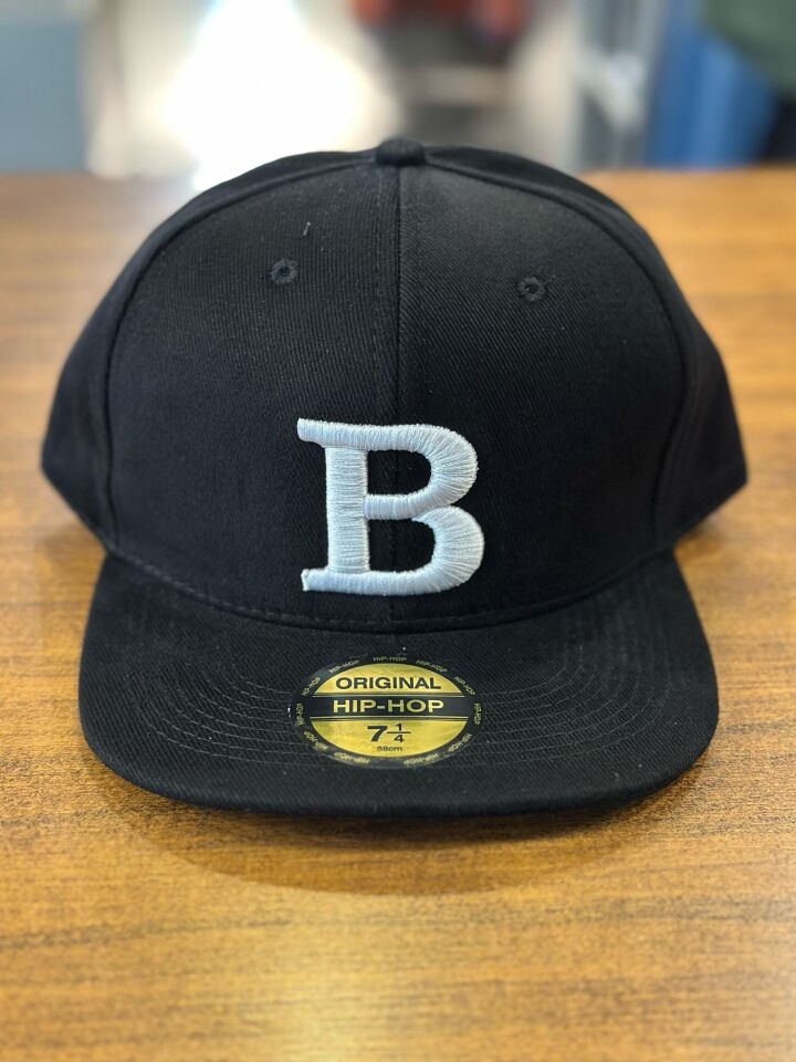 Hamze B Logo Nakışlı Siyah Renk Hip Hop Snapback Rapper Basket Cap Şapka
