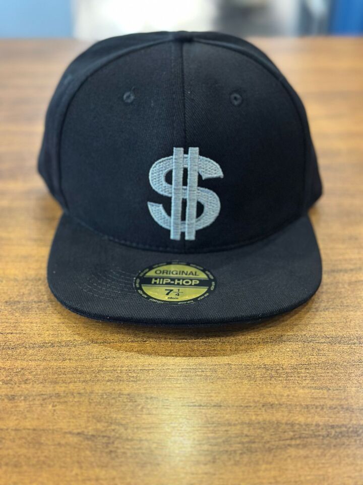 Hamze Dolar Usd Nakışlı Siyah Renk Hip Hop Snapback Rapper Basket Cap Şapka