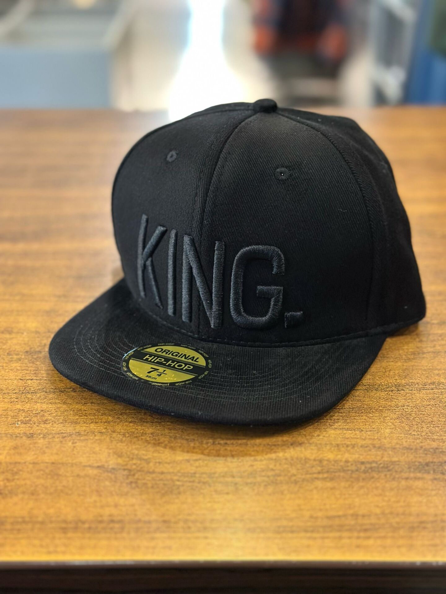 Hamze Kıng Nakışlı Siyah Renk Hip Hop Snapback Rapper Basket Cap Şapka