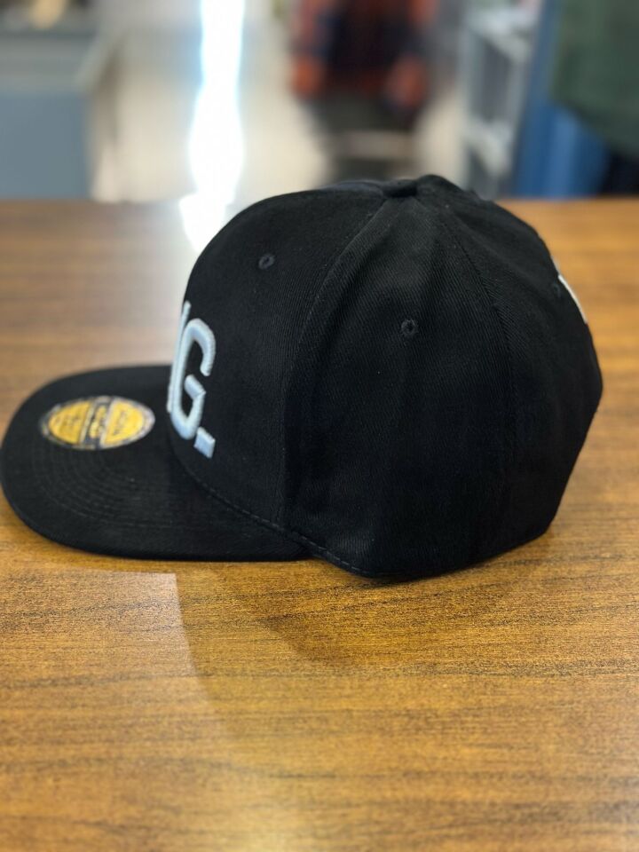 Hamze Kıng Nakışlı Siyah Renk Hip Hop Snapback Rapper Basket Cap Şapka