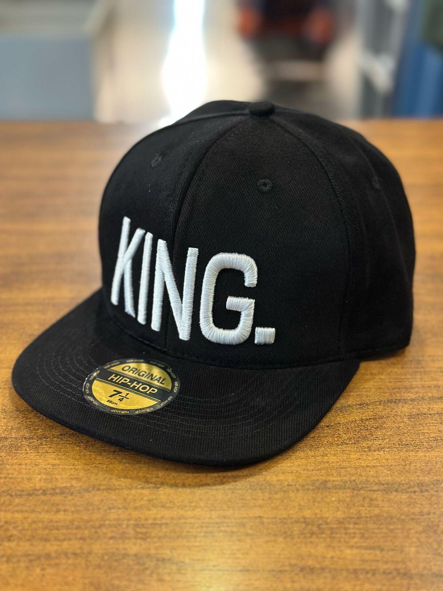 Hamze Kıng Nakışlı Siyah Renk Hip Hop Snapback Rapper Basket Cap Şapka