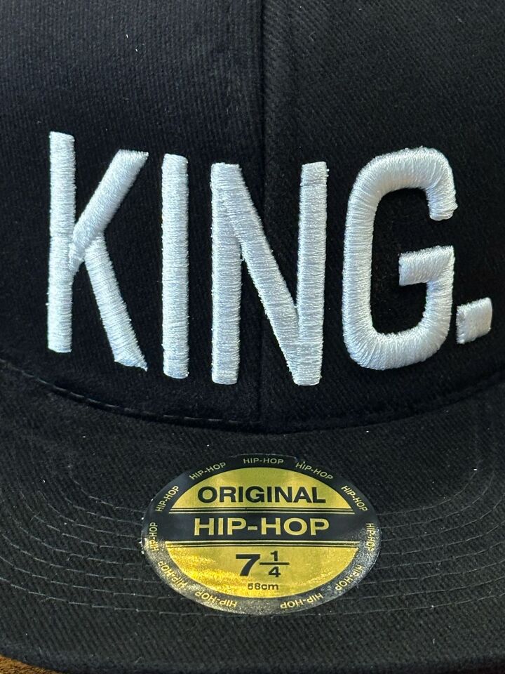 Hamze Kıng Nakışlı Siyah Renk Hip Hop Snapback Rapper Basket Cap Şapka