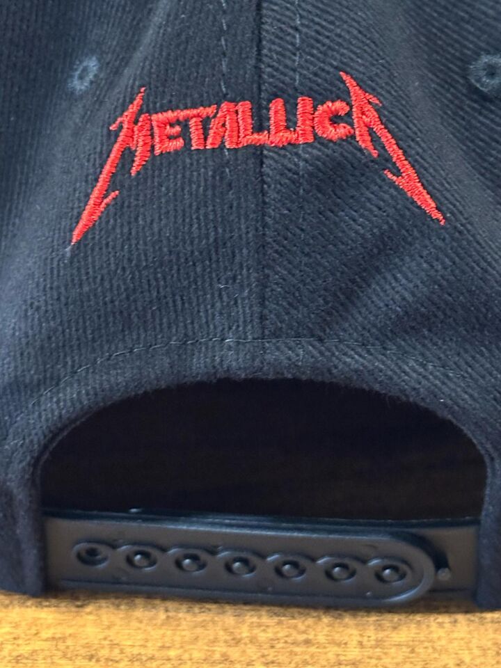 Hamze Metallica Nakışlı Siyah Renk Hip Hop Snapback Rapper Basket Cap Şapka