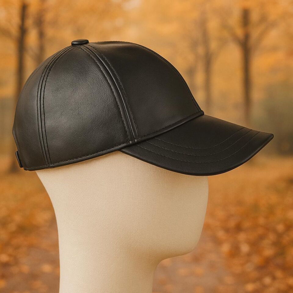 Hamze %100 Deri Kışlık Erkek Cap Şapka