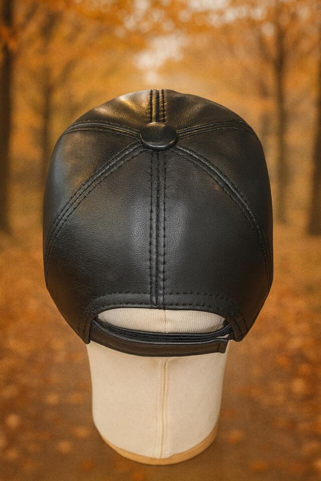 Hamze %100 Deri Kışlık Erkek Cap Şapka