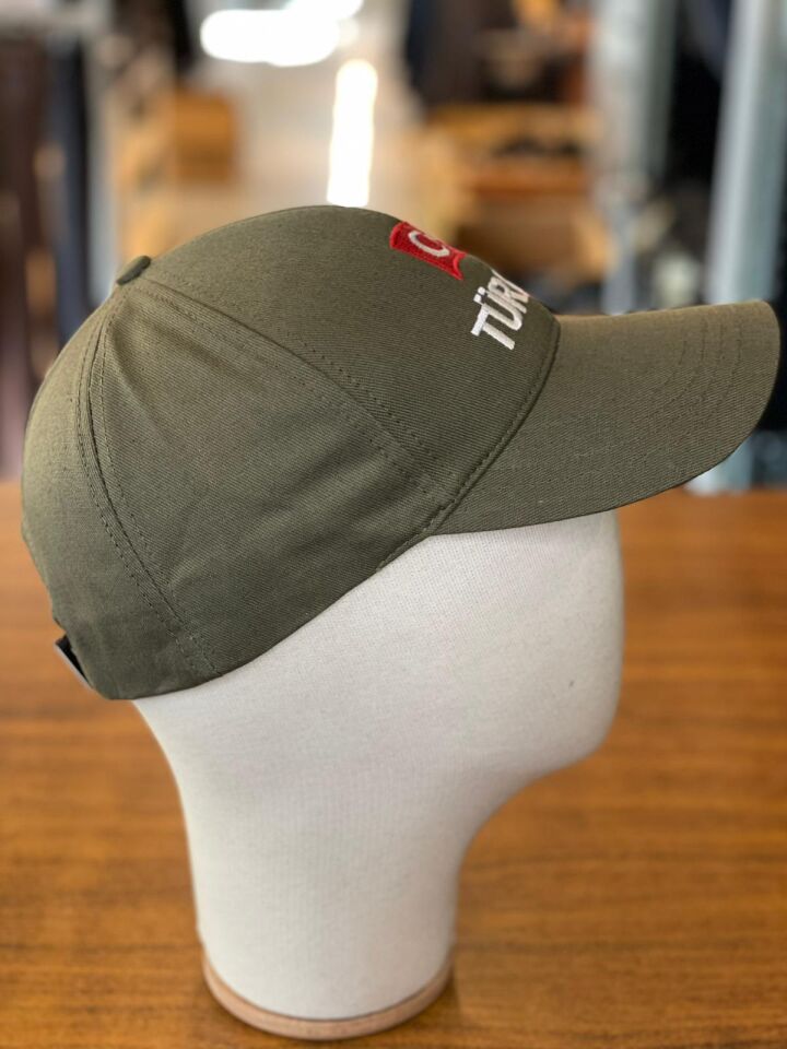 Hamze Türkiye Bayrak Nakışlı Unisex Pamuklu Cap Şapka