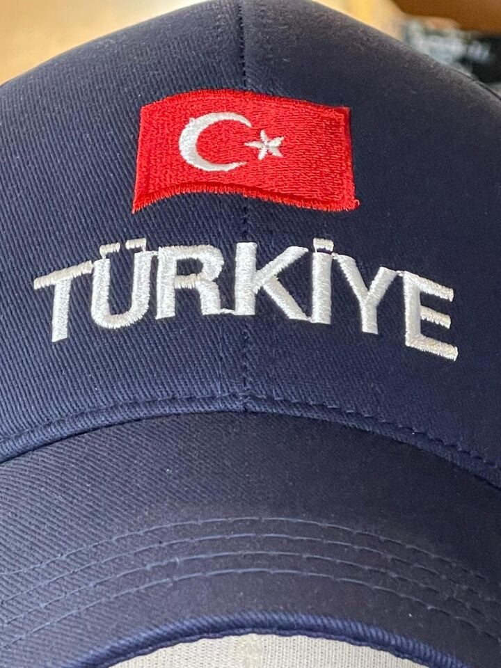 Hamze Türkiye Bayrak Nakışlı Unisex Pamuklu Cap Şapka