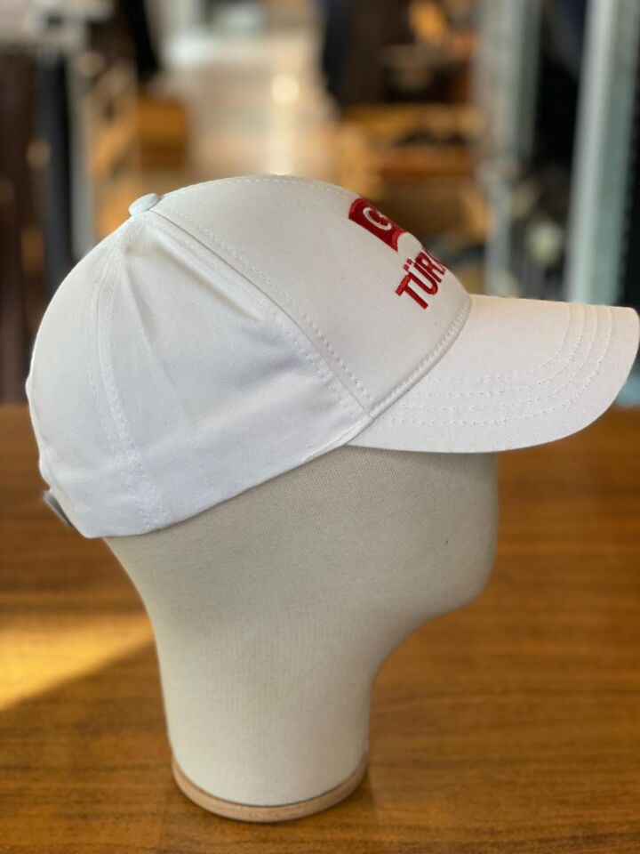 Hamze Türkiye Bayrak Nakışlı Unisex Pamuklu Cap Şapka