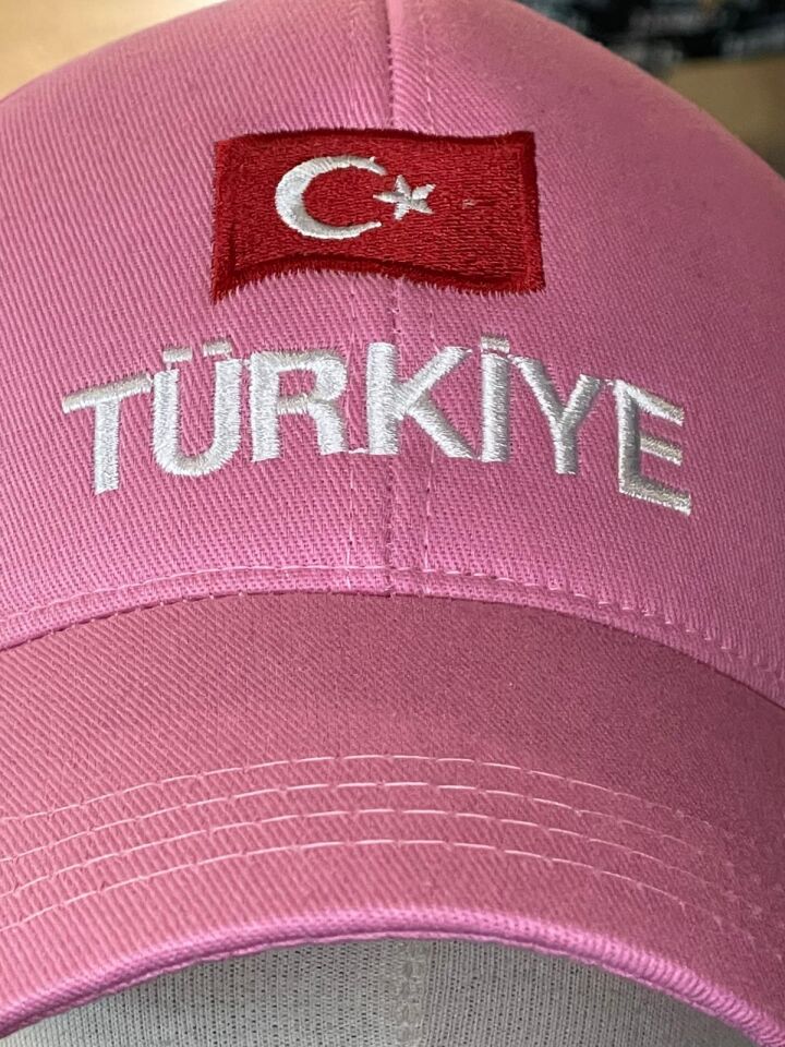 Hamze Türkiye Bayrak Nakışlı Unisex Pamuklu Cap Şapka