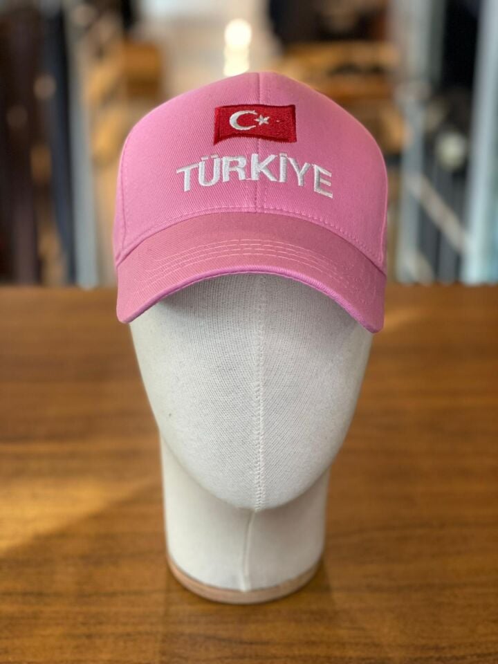 Hamze Türkiye Bayrak Nakışlı Unisex Pamuklu Cap Şapka