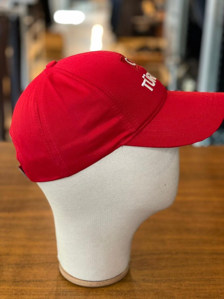 Hamze Türkiye Bayrak Nakışlı Unisex Pamuklu Cap Şapka
