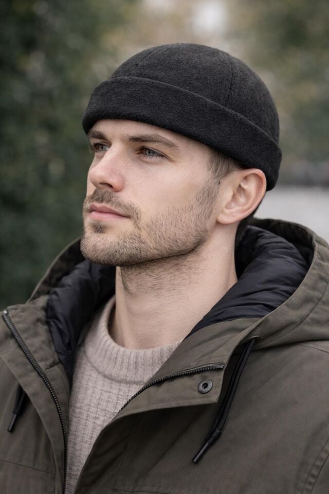 Hamze Hip Hop Docker Retro Model Kaşe Kumaş Kışlık Şapka Bere