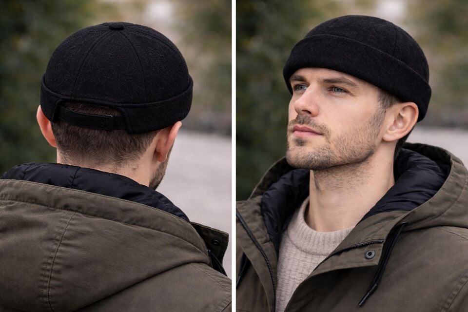 Hamze Hip Hop Docker Retro Model Kaşe Kumaş Kışlık Şapka Bere