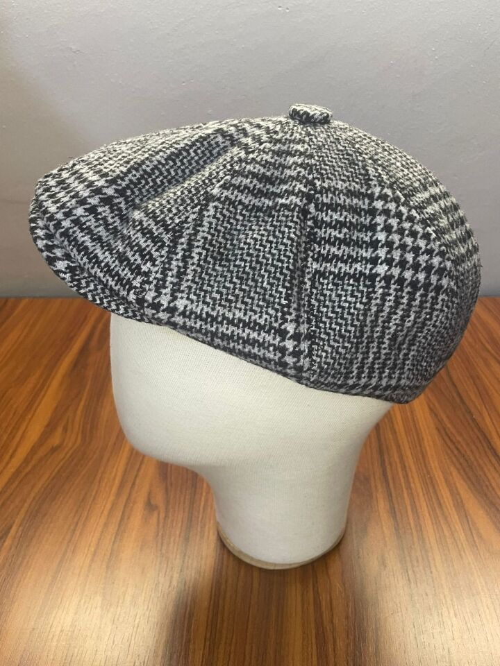 Hamze Peaky Blinders Vintage Model Ekoseli Kışlık Kasket Şapka