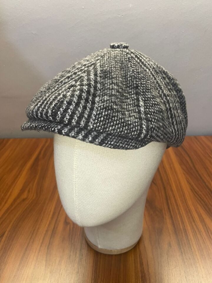 Hamze Peaky Blinders Vintage Model Ekoseli Kışlık Kasket Şapka