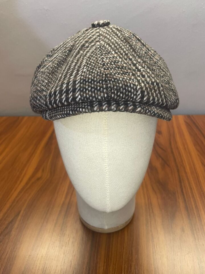 Hamze Peaky Blinders Vintage Model Ekoseli Kışlık Kasket Şapka